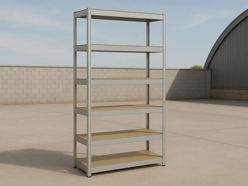 Akcia 5x Regál 220x90x45 cm pozinkovaný 6-policový, nosnosť 1050 kg