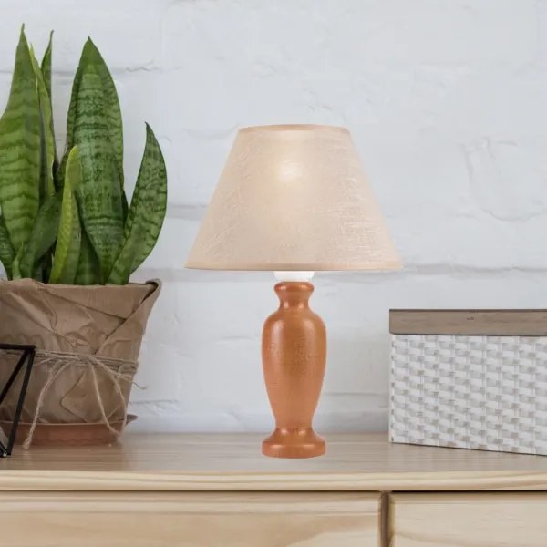 Stolná lampa AMFORA 1xE27/60W/230V hnedá/buk