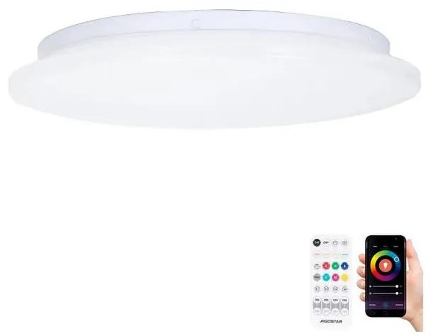 Aigostar-LED RGBW Kúpeľňové stropné svietidlo LED/18W/230V IP44+diaľkové ovládanie