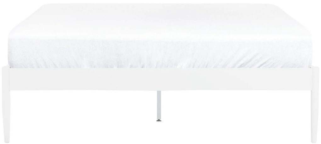 Kovová posteľ 160 x 200 cm biela VAURS Beliani