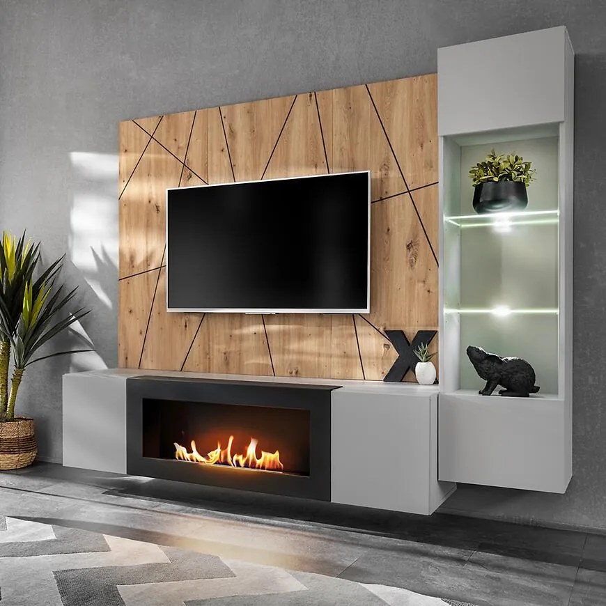 Obývacia stena Xari Pgas Xr G-K Perla Gray/Artisan