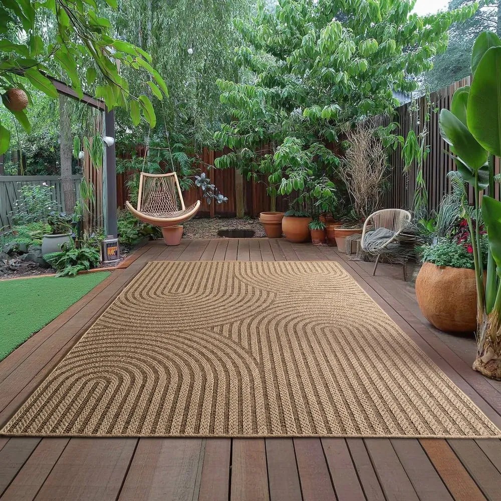 Hnedý vnútorný a vonkajší koberec 80x150 cm Timber 1401 – Ayyildiz Carpets