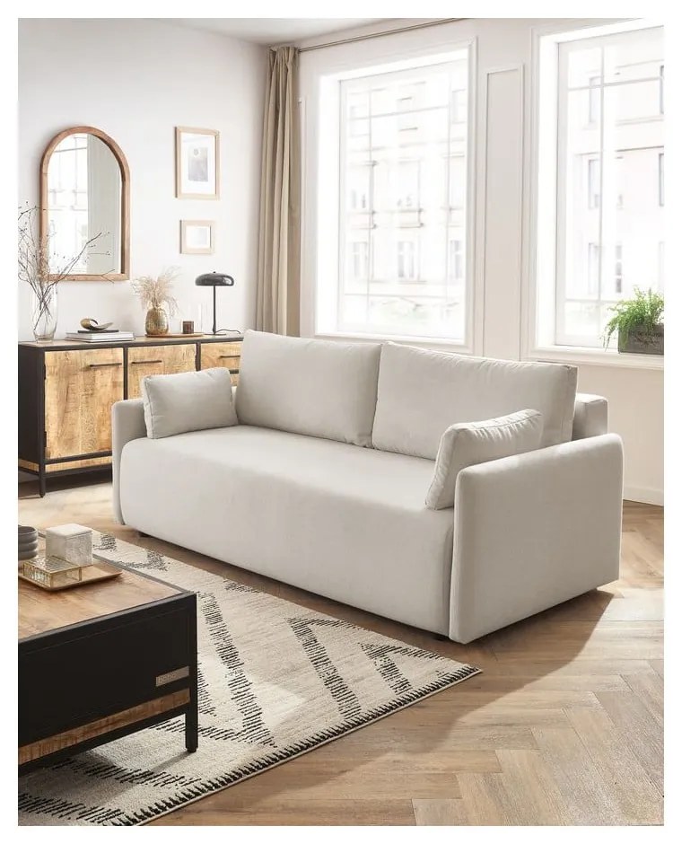 Béžová rozkladacia pohovka 211 cm Marcel – Bobochic Paris