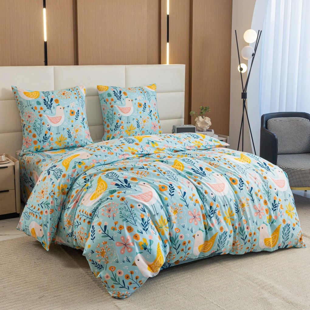 Obliečky z mikrovlákna SPRING TWEET farebné Rozmer obliečky: 70 x 90 cm | 140 x 200 cm