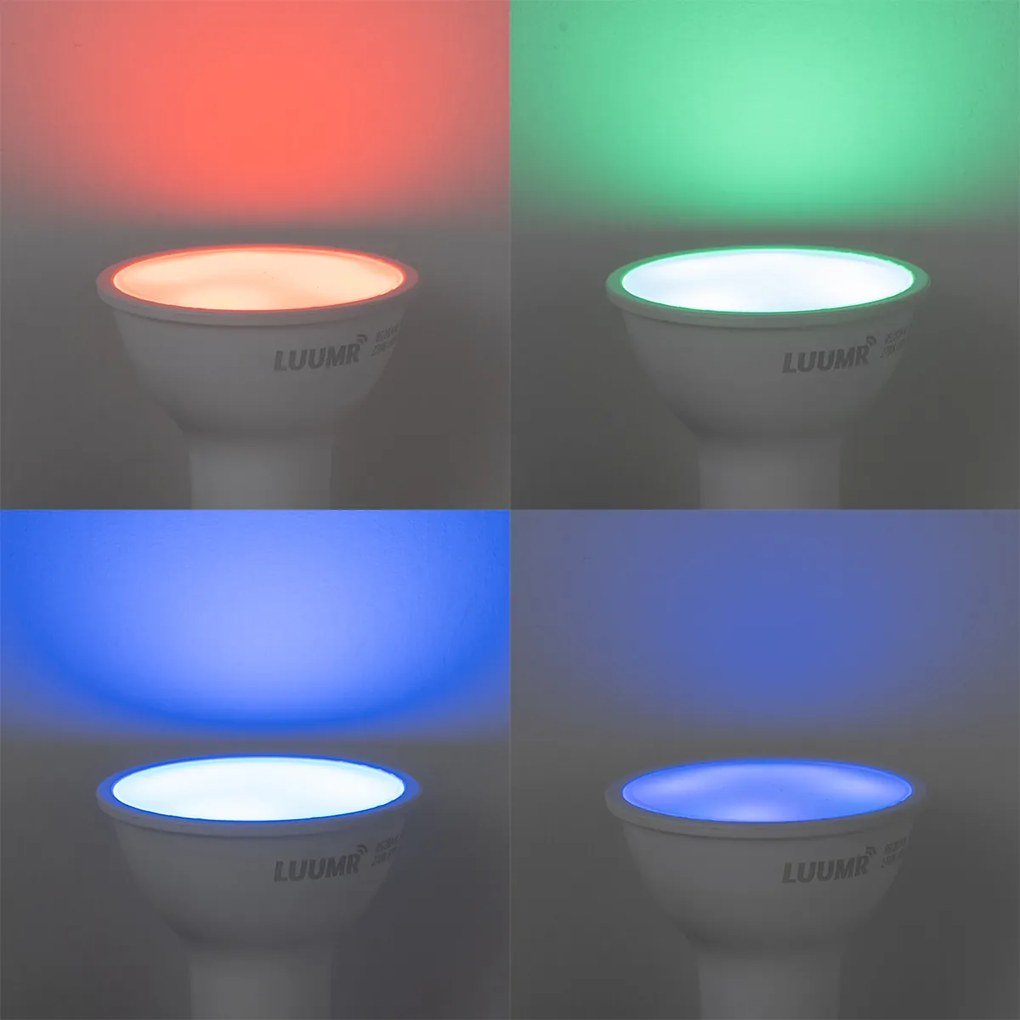 Sada 5 inteligentných stmievateľných LED žiaroviek GU10 50mm Opálové 4,7W 400 lm 2700-6500K