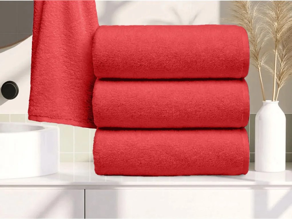Uterák NORIELLE 50x90 cm červený, 100% bavlna