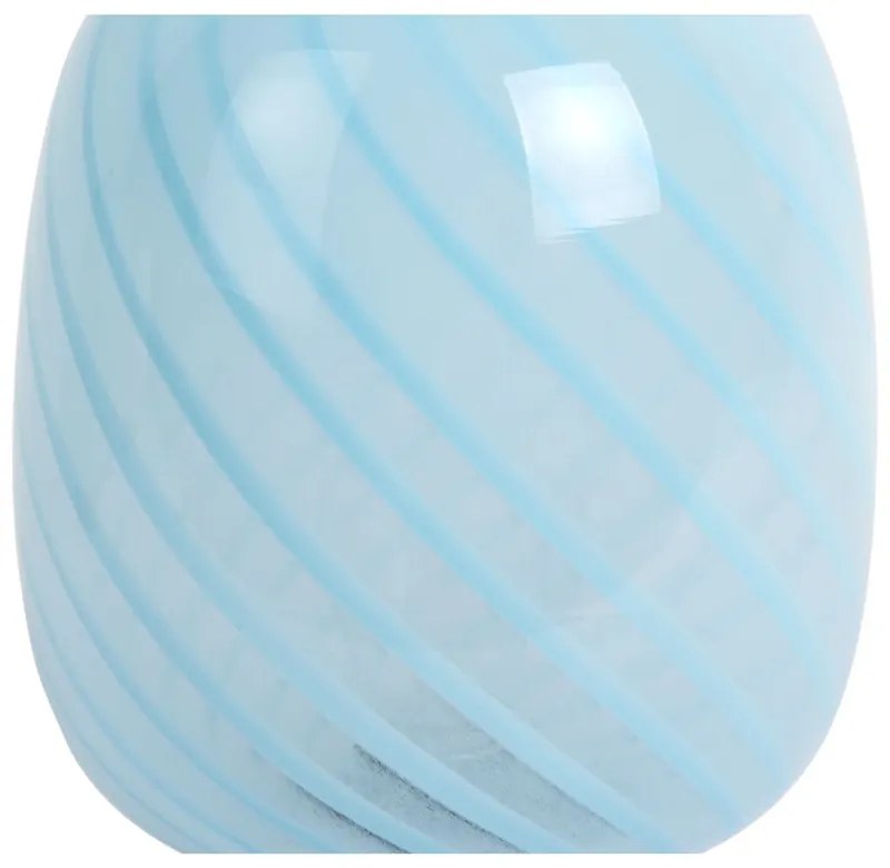 Svetlomodrá stolová lampa so skleneným tienidlom (výška 20 cm) Summer Globe – Leitmotiv