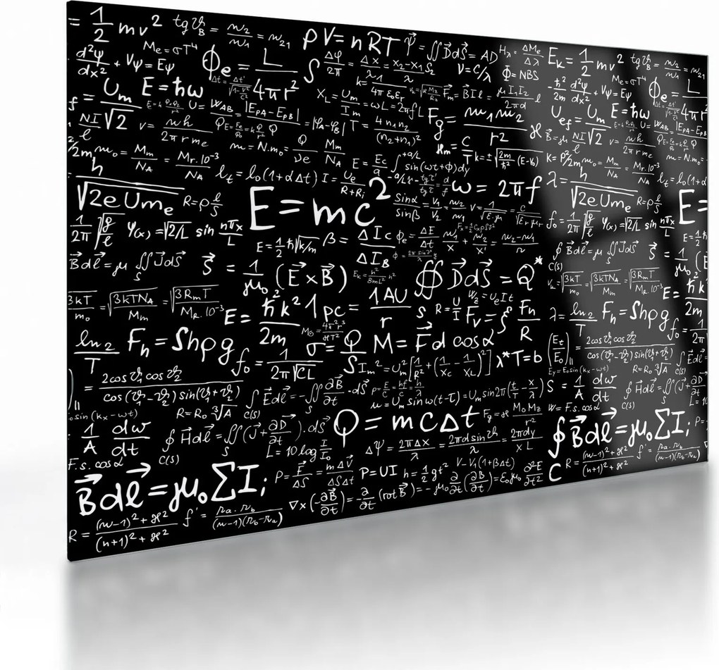 Sklenený obraz - Matematika (70x50 cm)