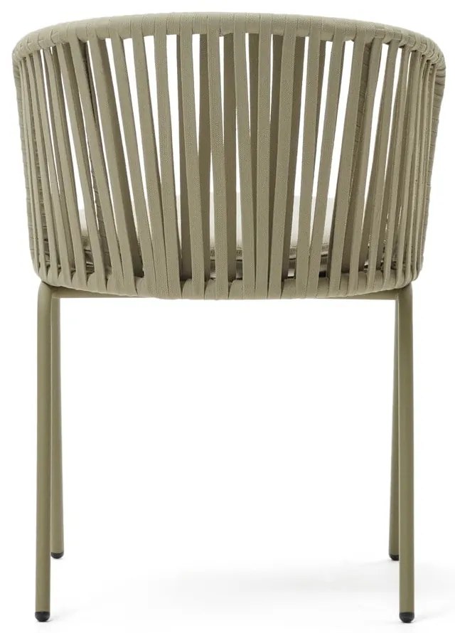 Béžová kovová záhradná stolička Saconca - Kave Home