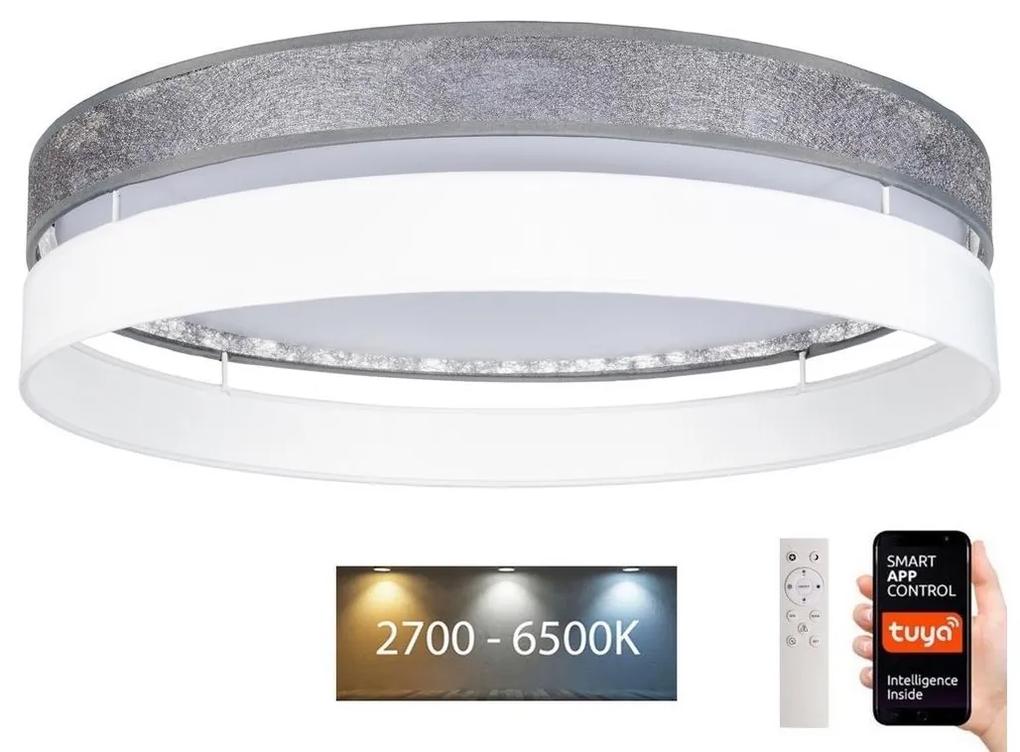 Belis LED Stmievateľné stropné svietidlo LIMA LED/36W/230V Wi-Fi Tuya + DO strieborná/biela BE0882