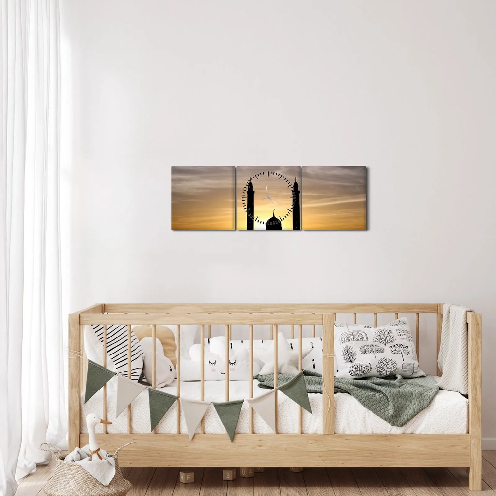 Obraz pamiatky (s hodinami) (90x30 cm)