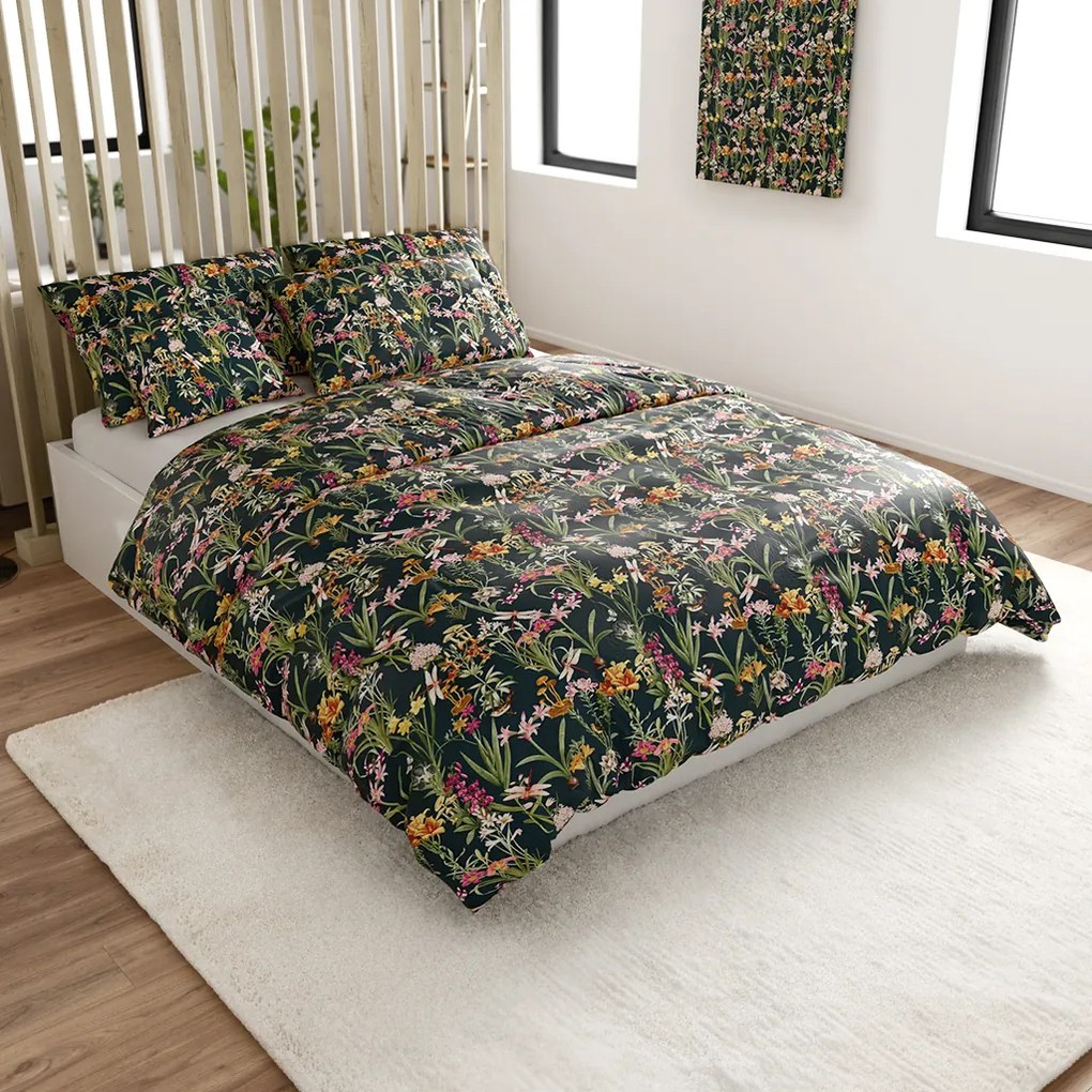 Mikroplyšové obliečky MYSTIC GARDEN tmavozelené Rozmer obliečky: 2 ks 70 x 90 cm | 200 x 220 cm