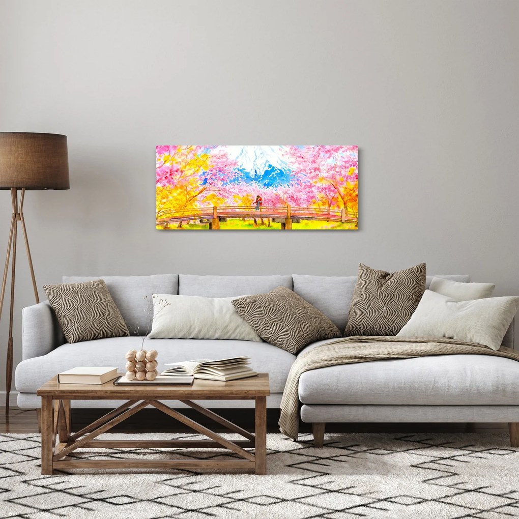 Obraz - Maľovaný pár, aquarel (120x50 cm)