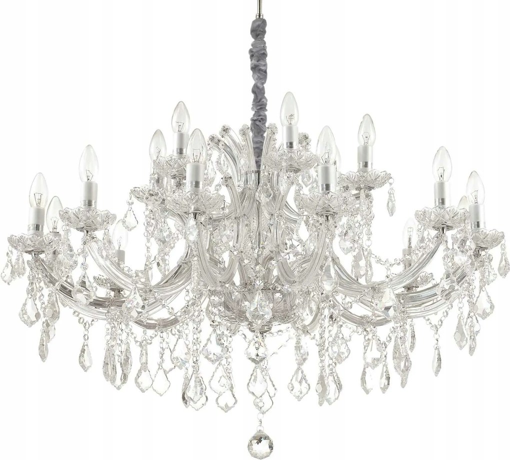 Závesné svietidlo Ideal Lux Napoleon SP18 cromo 167268 E14 18x40W 96cm chróm