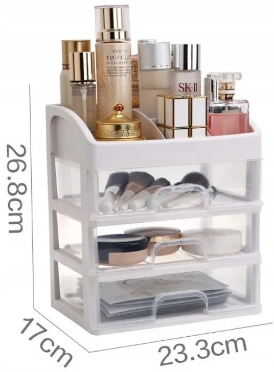 ShopJK ORGANIZÉR NA KOZMETIKU BIELY CB14