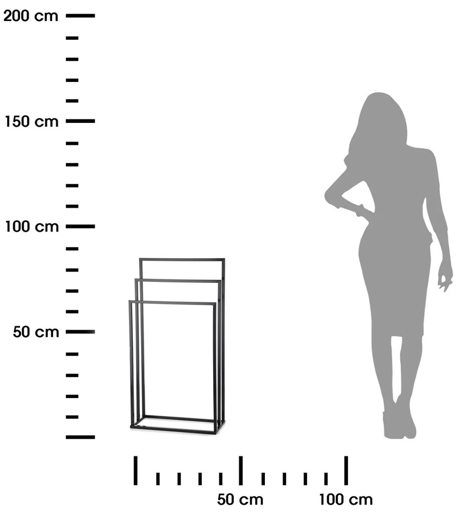 Stojan na uteráky LOFT, čierna