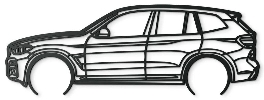drevko Moderná nálepka BMW X3 Rozmer obrazu: 30,5 x 86 cm, Farba dekorácie: Čierna