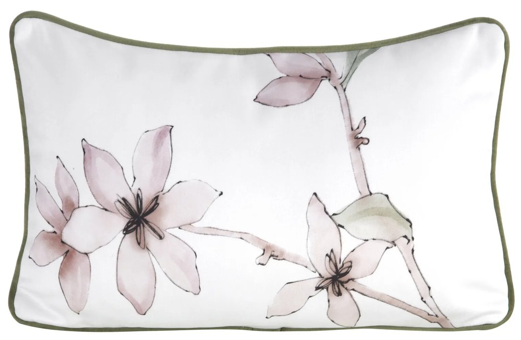 DEKORAČNÝ VANKÚŠ PREMIUM BIANCA 45X30 CM KVETY