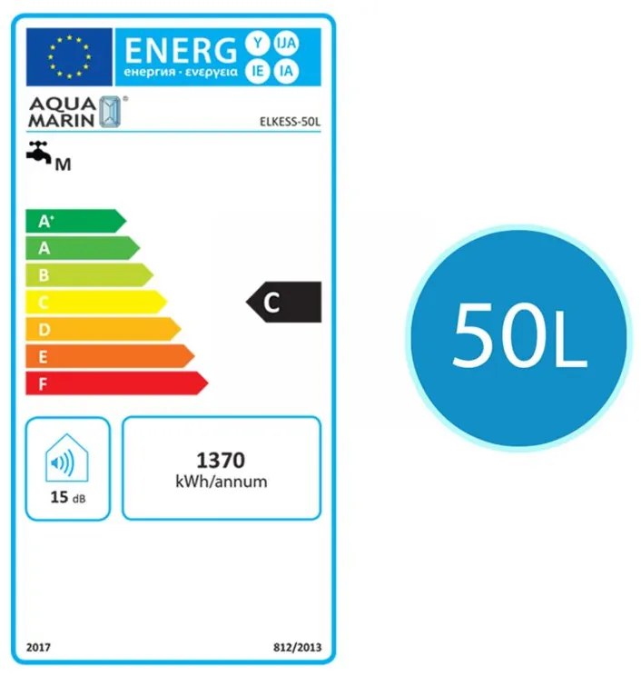 Elektrický zásobník na horúcu vodu 50 l, biely