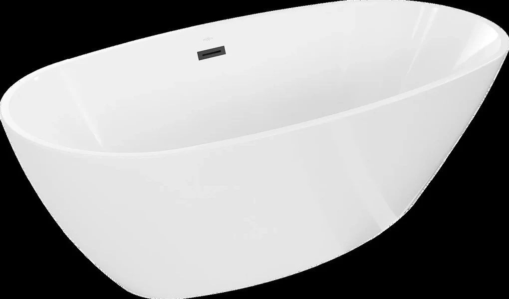 Mexen Eris, voľne stojaca vaňa 170 x 85 cm + čierna odtoková zátka a prepadový otvor, biela, 53441708500-B