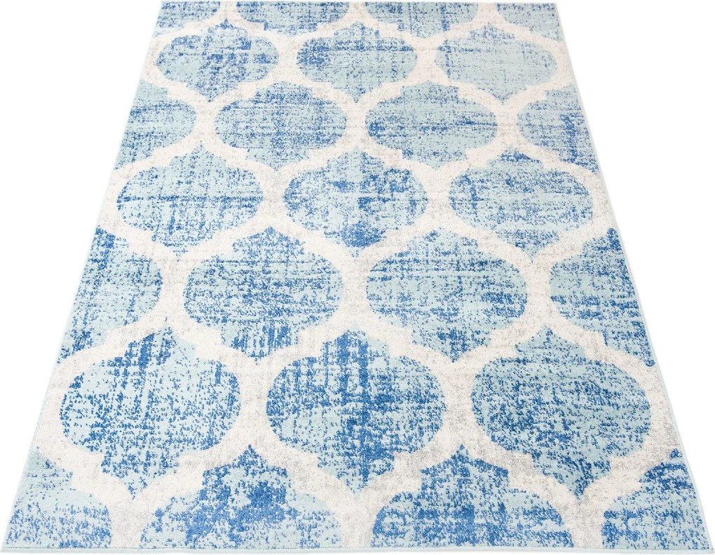 TA Koberec H326A BIELA/TYRKYSOVÁ HAPPY FBA