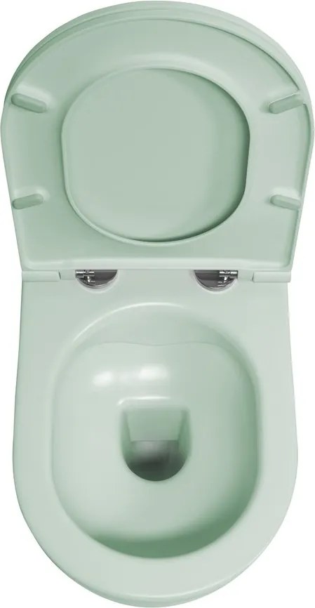 Isvea Isvea, INFINITY závesná WC misa, Rimless, 36,5x53cm, svetlá zelená, 10NF02005-2T