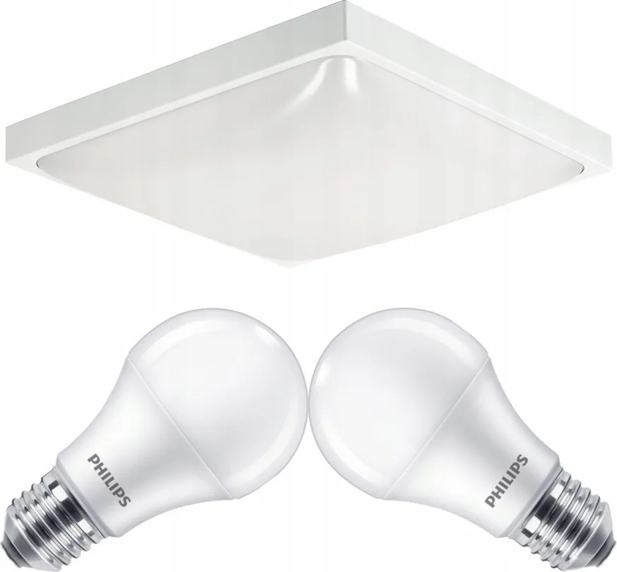 ECOLIGHT LED stropné svietidlo 2xE27 + 2x žiarovka Philips E27 10W