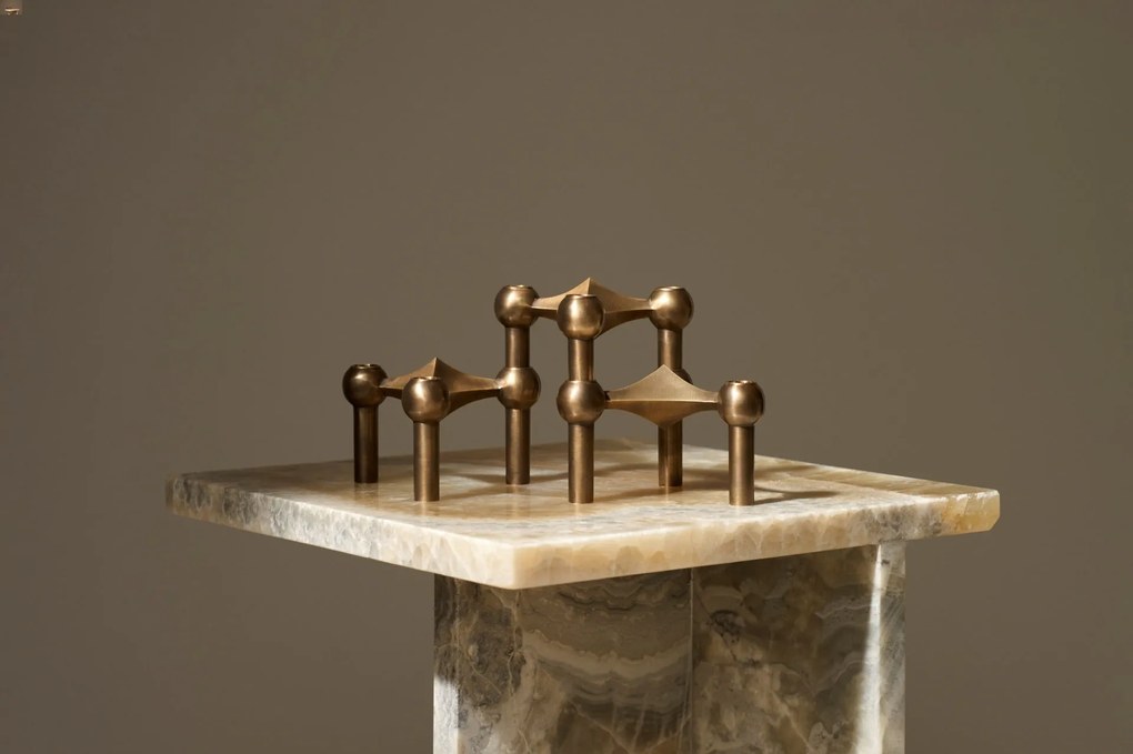Stoff Nagel Dizajnový svietnik STOFF Nagel Bronzed Brass – set 3 ks