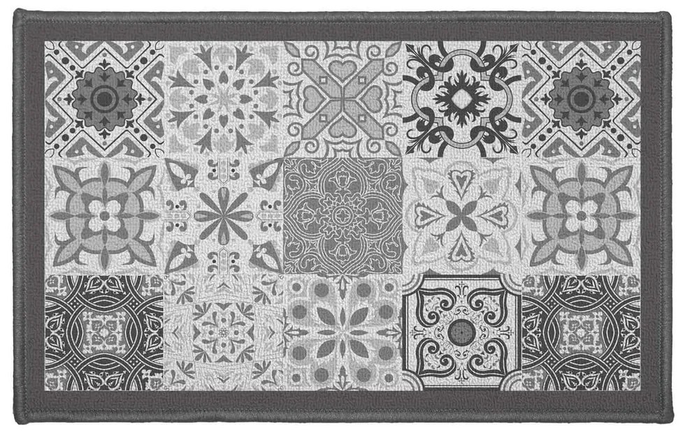 Sivý prateľný koberec 50x80 cm Persane – douceur d'intérieur