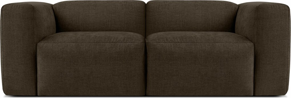 Modulárna dvojmiestna boho pohodlná pohovka Konsimo Buffo, hnedá