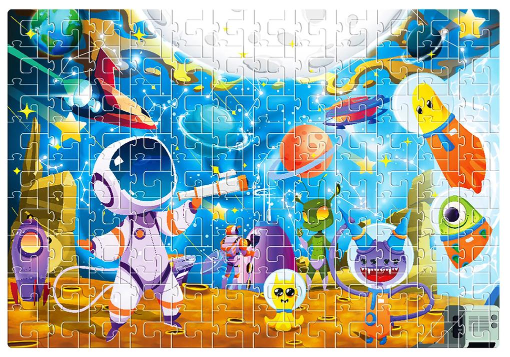 Detské puzzle Vesmírni cestovatelia 216 dielikov Aga4Kids MR1464
