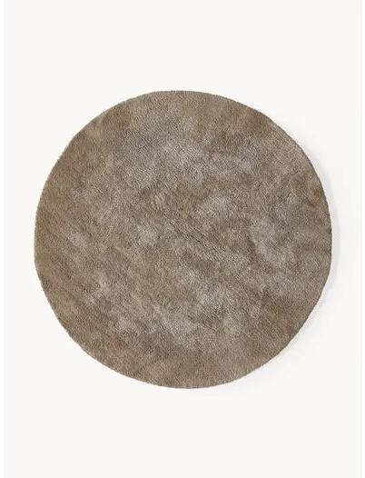 Okrúhly huňatý koberec's vysokým vlasom Leighton