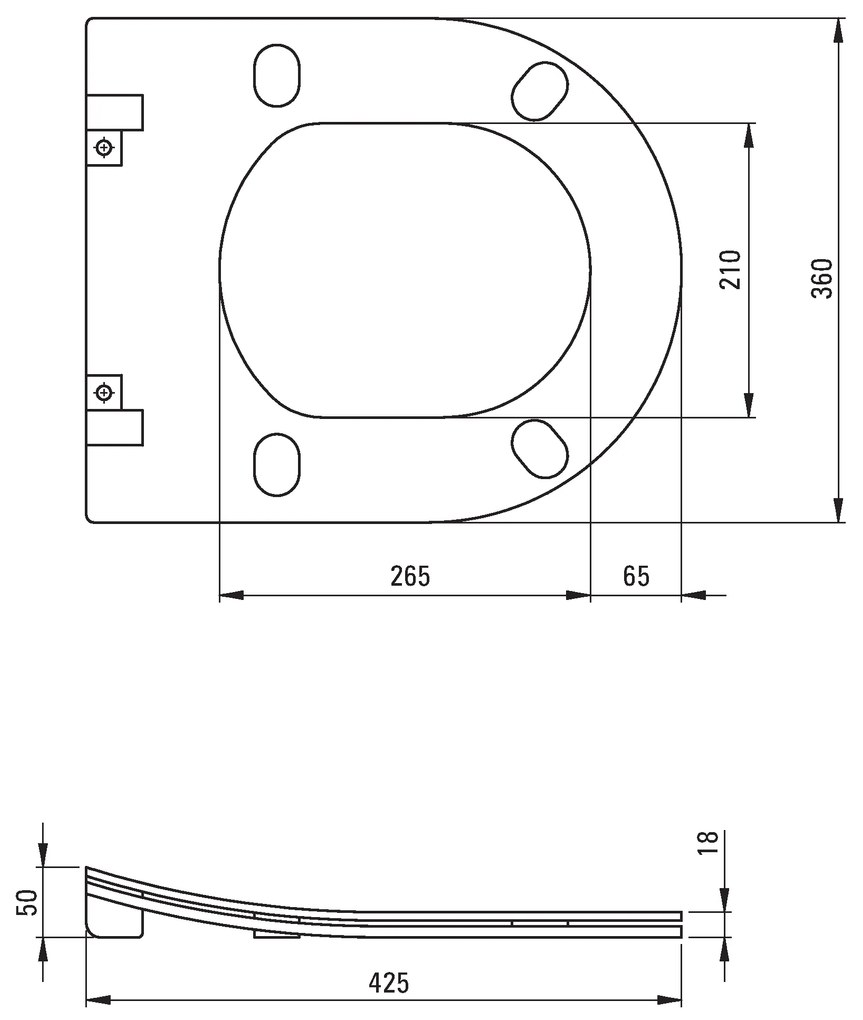 Deante Peonia Zero, závesná WC misa RimFree 51 x 36 cm + toaletné sedátko s pomalým zatváraním, biela, CDED6ZPW