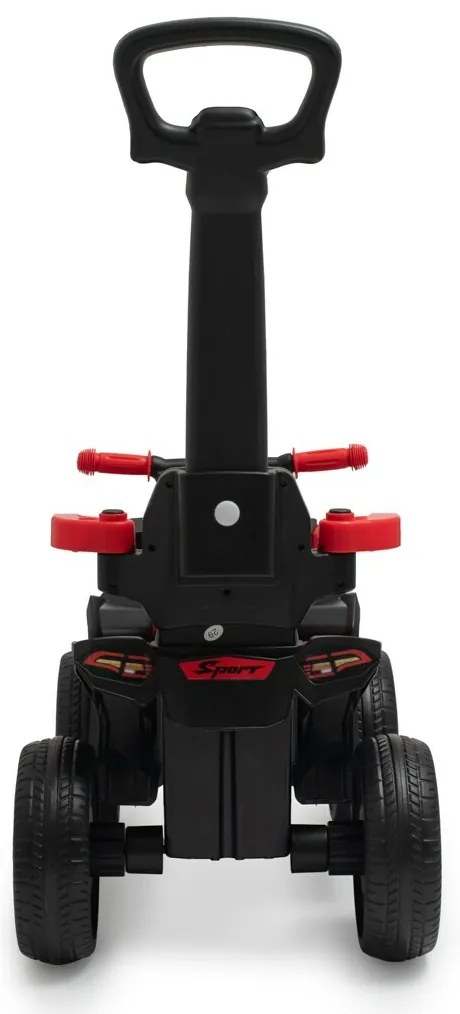 Baby Mix Detské odrážadlo s vodiacou tyčou Mega Prime EVA, červená