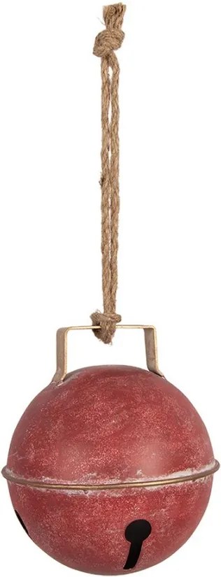 Christmas Decoration Figurine Bell ? 16x18 Cm Red Metal - ? 16*18 cm