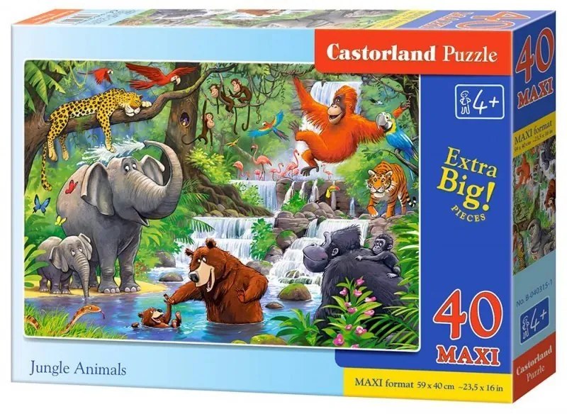 Puzzle 40 dielikov, Zvieratá z džungle