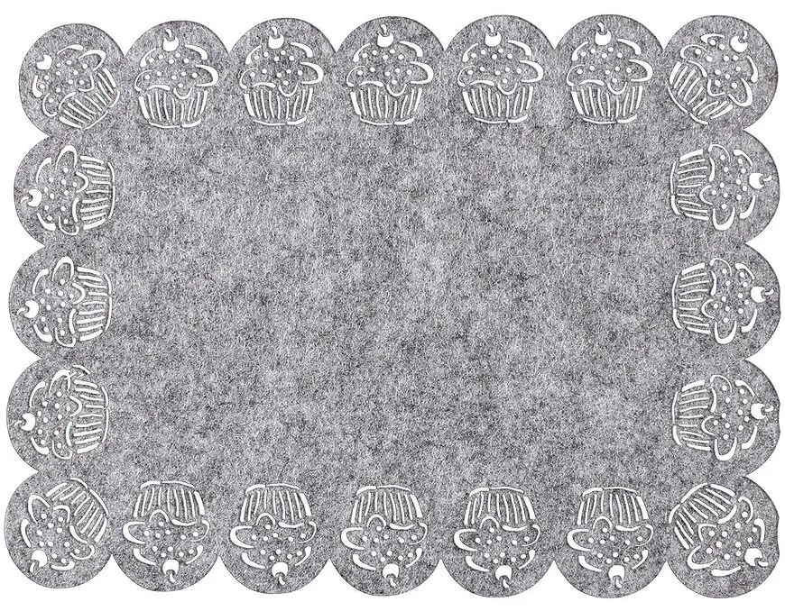 Podložka muffins 45x30 šedá