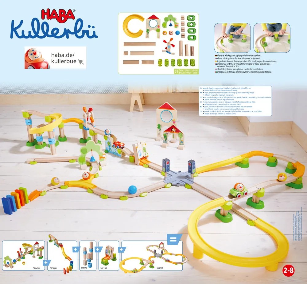 Guľôčková dráha Kullerbü - Veterný mlyn - 25 ks