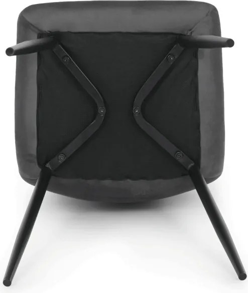 Jedálenská stolička zamatová, sivá CT-V5081 GREY4