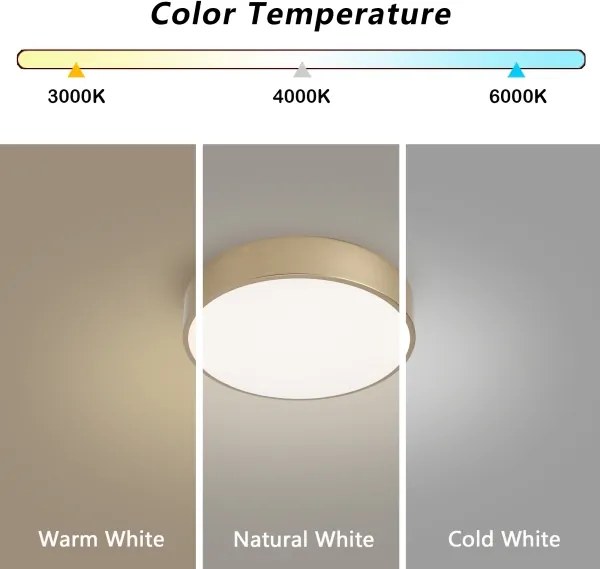 BRILAGI - LED stropné svietidlo POOL LED/24W/230V 3000/4000/6000K priemer 20 cm zlaté
