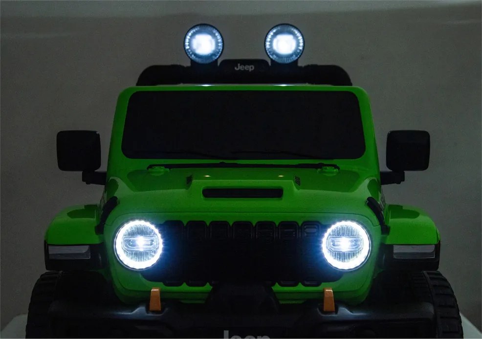 LEAN CARS Elektrické autíčko Jeep Rubicon 4x4 DK-JWR556 4x200W 24V zelené