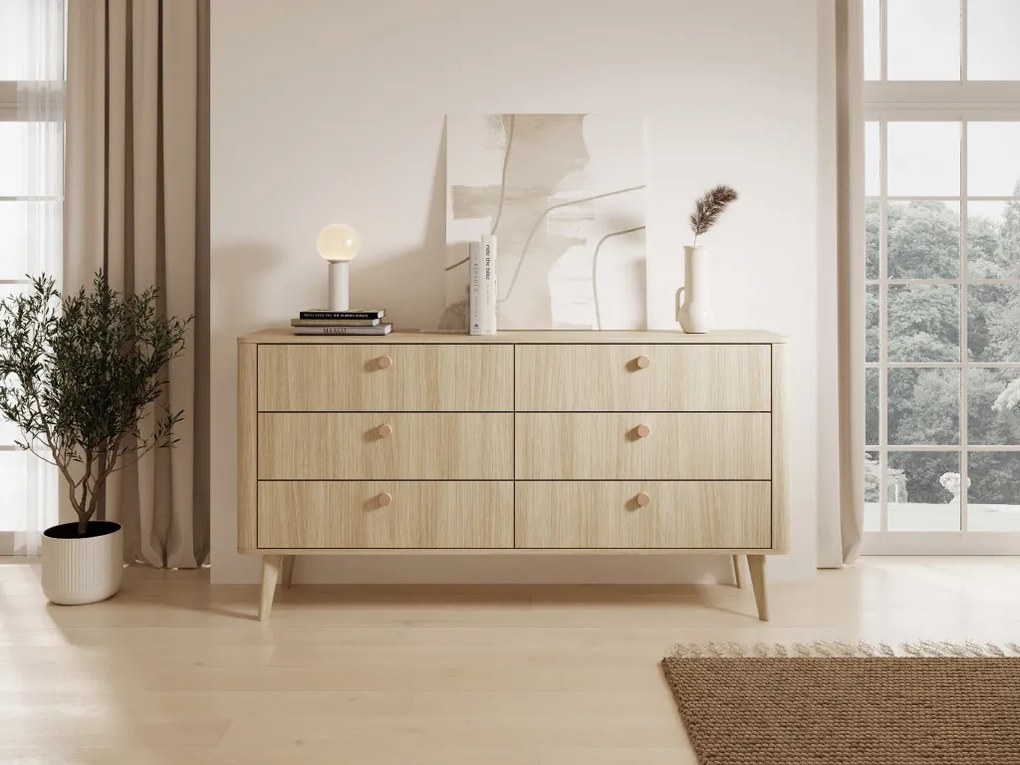 LAS Široká komoda Viki C - dub barista