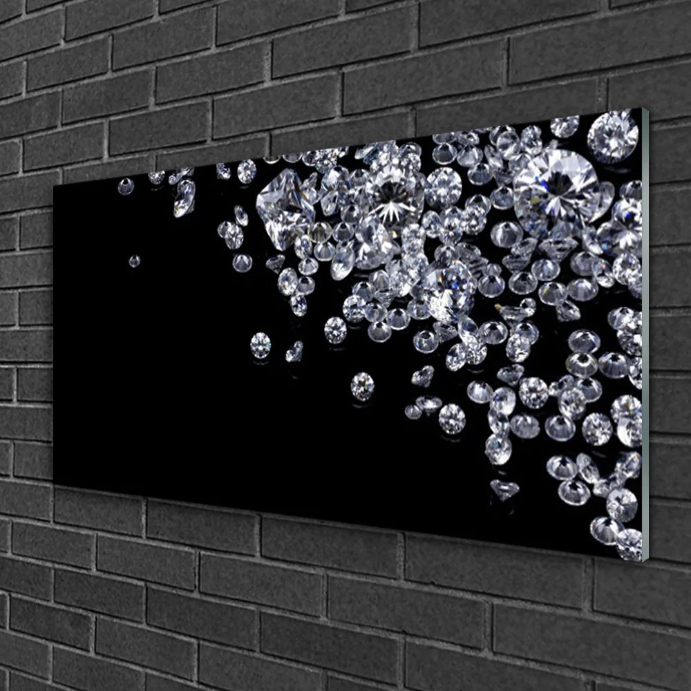 Obraz na skle Diamanty umenie 140x70 cm