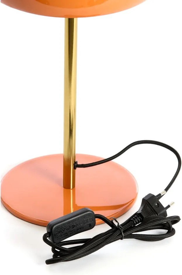 Oranžová stolová lampa s kovovým tienidlom (výška 40 cm) Surin – Light & Living