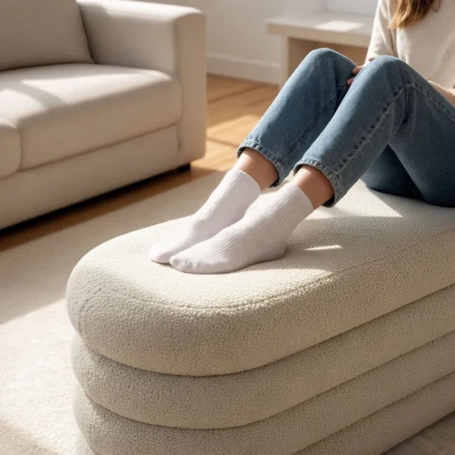 Taburetka PUFFO MIST biela