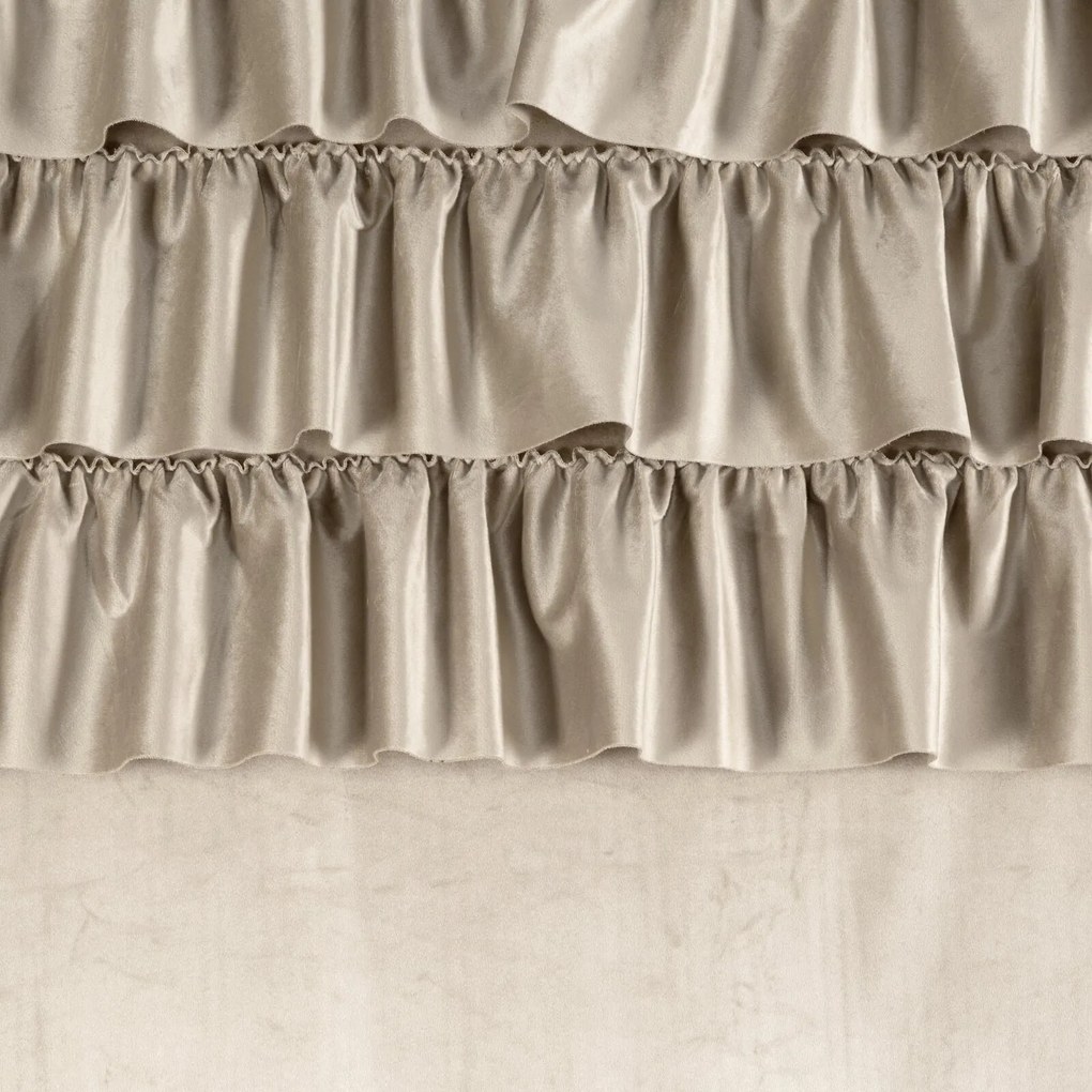 ZATEMŇOVACÍ ZÁVES NA KRÚŽKOCH AURA 140X250 CM BÉŽOVÁ