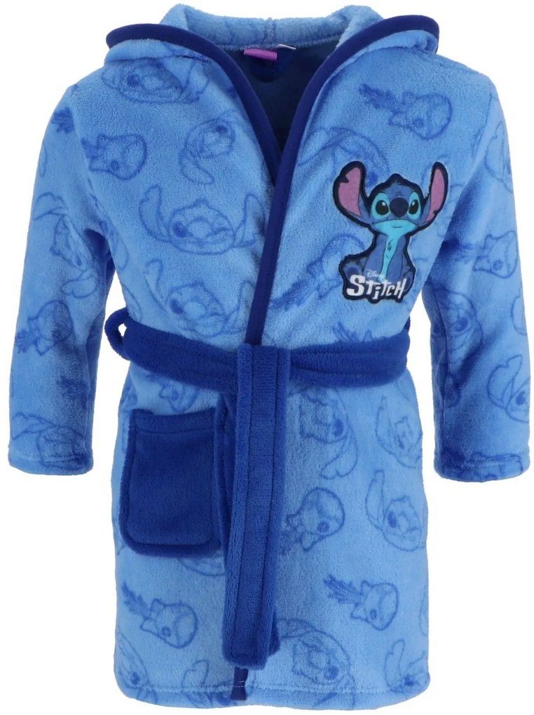 Chlapčenský coral fleece župan s kapucňou Lilo & Stitch, 98 / 104