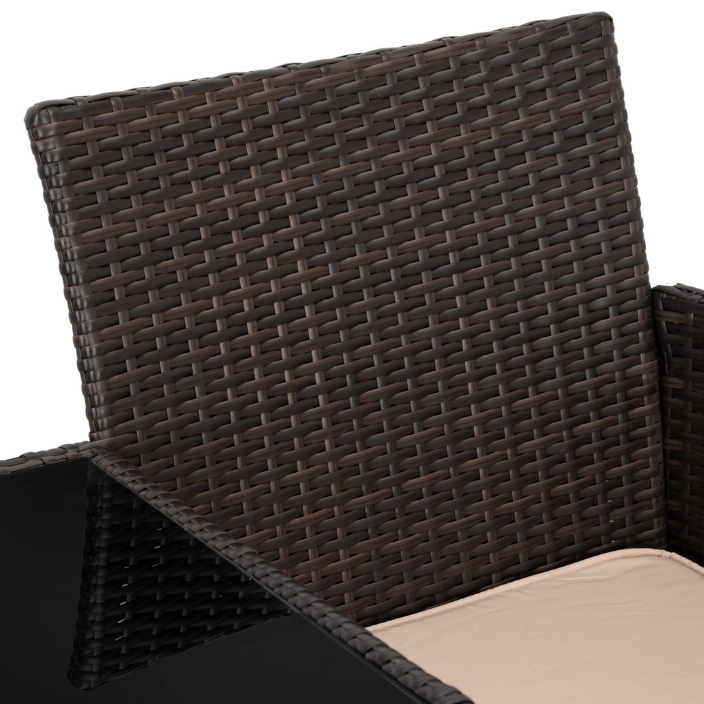 Záhradná lavica z technoratanu CORDOBA hnedá