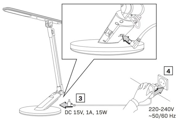LED Stmievateľná dotyková stolná lampa OPTIMUM LED/7W/230V 3000/4000/6000K biela