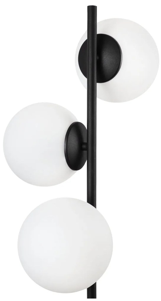 Stojacia lampa Florence, 3x biele sklenené tienidlo, B